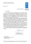 Gratitude letter of the UNDP Office in the Republic of Belarus